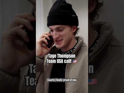 A call Tage will never forget. Welcome to Team USA, Tommer! 🇺🇸 #nhl #olympics #hockey