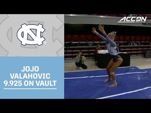 North Carolina's JoJo  Valahovic Takes 1st On Vault With 9.925 | 2026 ACC Gymnastics