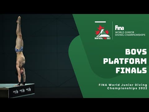 LIVE: Boys 14-15 Platform Diving FINAL | World Junior Championships 2022