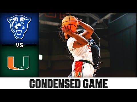 Georgia State vs. Miami Condensed Game| 2025-26 ACC Women's Basketball