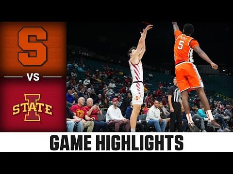 Syracuse vs. Iowa State Game Highlights | 2025-26 ACC Men's Basketball Highlights