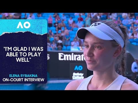 Elena Rybakina On-Court Interview | Australian Open 2026 Fourth Round