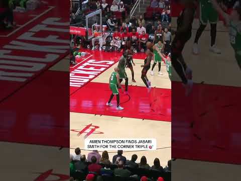 Amen Thompson hangs in the air for a TOUGH dime 🔥