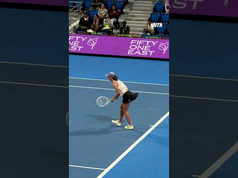 Smooth sailing 🫡 The top seed Iga Swiatek locks in her opening match in Doha! #wta #tennis #sports