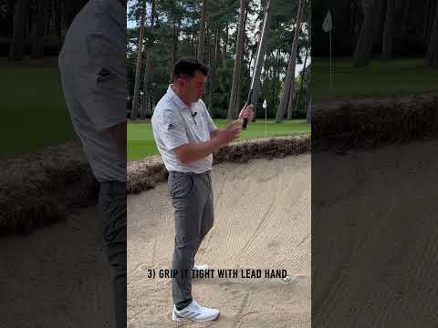 How to escape plugged lies in the bunker with Dan Grieve.  #golf #taylormade #golfswing