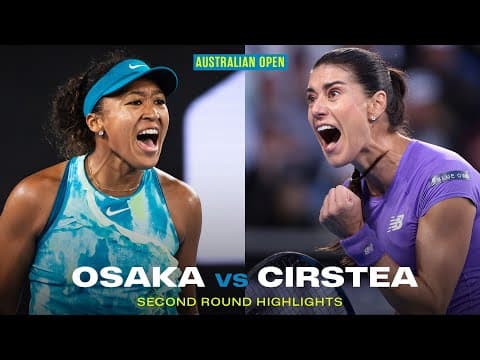 Naomi Osaka Defeats Cirstea Before Heated Altercation at Net | Australian Open 2026