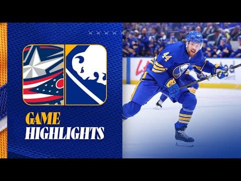 Josh Dunne Scores First NHL Goal In Buffalo Sabres Overtime Loss To Columbus | Highlights