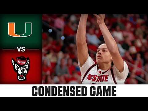 Miami vs. NC State Condensed Game | 2025-26 ACC Men's Basketball