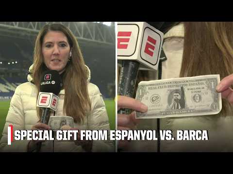 Gemma Soler picked up a special souvenir from Barcelona's match against Espanyol 💵🐀 | ESPN FC