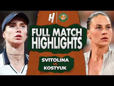 Elina Svitolina vs Marta Kostyuk - FULL Quarterfinal Highlights | Roland Garros 2026