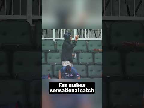 This fan makes a SWEET one handed catch 😱