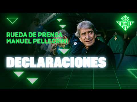 Rueda de prensa de Manuel Pellegrini tras el #RealBetisRayo 🗣🎙 | Real BETIS Balompié