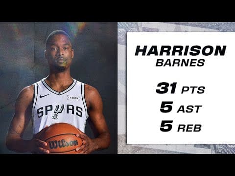 Harrison Barnes Goes Off for 31 PTS in Win vs. Memphis!