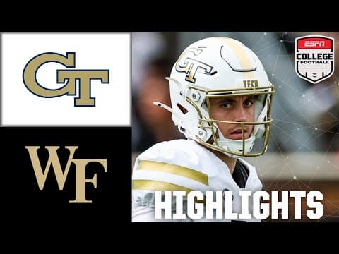 Georgia Tech Yellow Jackets vs. Wake Forest Demon Deacons | Full Highlights | ESPN College Football