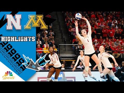 No. 1 Nebraska vs. No. 22 Minnesota | COLLEGE VOLLEYBALL HIGHLIGHTS | 11/8/25 | NBC Sports