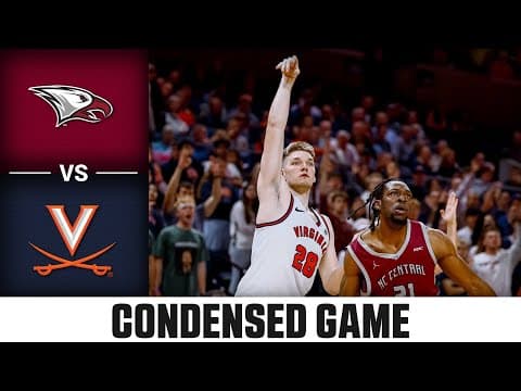 North Carolina Central vs Virginia Condensed Game | 2025-26 ACC Men's Basketball