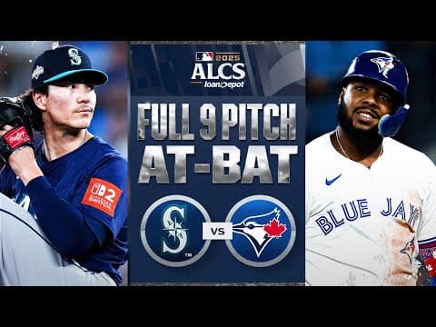 FULL 9-PITCH AT-BAT between Vladimir Guerrero Jr. and Bryan Woo in Game 7 of the ALCS 😳