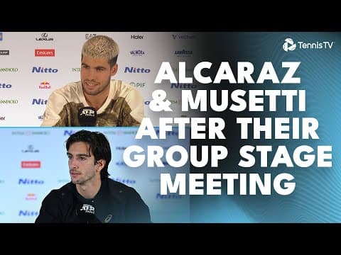Carlos Alcaraz & Lorenzo Musetti Post-Match Press Conferences 🗣️ | Nitto ATP Finals 2025