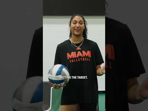 Serving tips w/ Miami volleyball's Ariana Rodriguez 🙌 #shorts