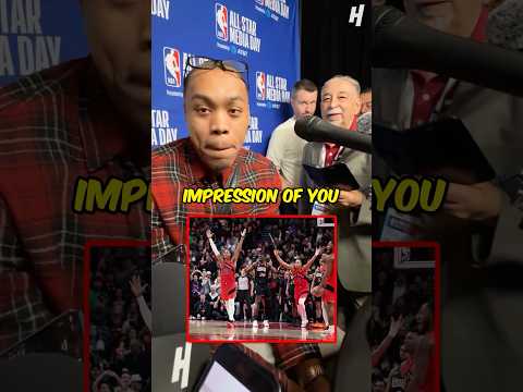 Scottie Barnes reacts to teammate's impression 😅😭