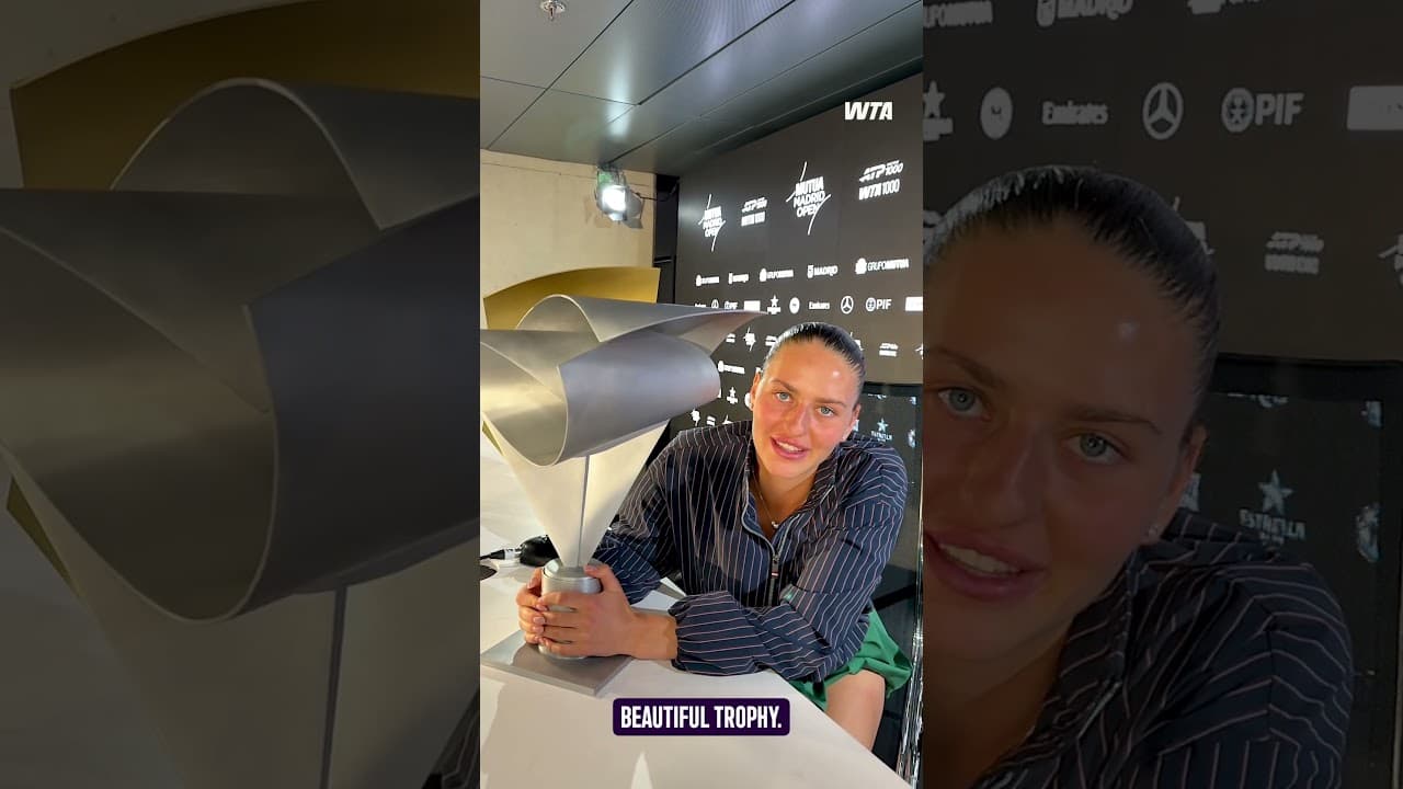 UNDEFEATED ON CLAY THIS SEASON 🧱A message from the champ, Marta Kostyuk! #wta #tennis #madrid