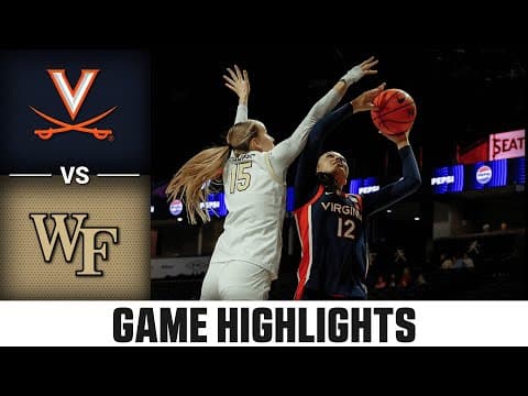 Virginia vs. Wake Forest Game Highlights | 2025-26 ACC Women's Basketball