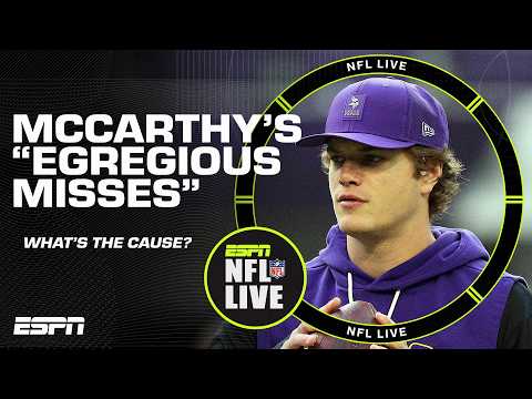 Identifying J.J. McCarthy's mechanical issues that might be causing 'EGREGIOUS MISSES' 🧐 | NFL Live