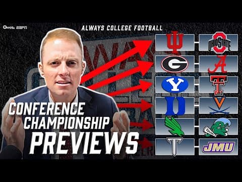 Greg McElroy’s Conference Championship previews 🏆 | Always College Football