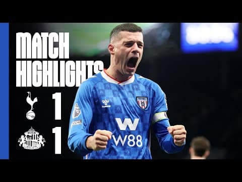 Brian Brobbey With A Late Equaliser | Tottenham 1 - 1 Sunderland AFC | Premier League Highlights