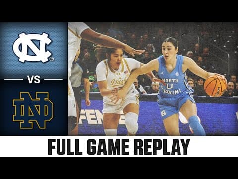North Carolina vs. Notre Dame Full Game Replay | 2025-26 ACC Women's Basketball
