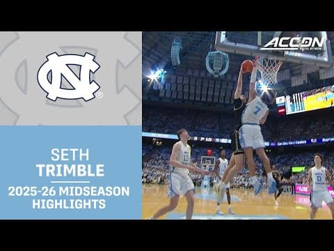 North Carolina G Seth Trimble Midseason Highlights | 2025–26 ACC Men’s Basketball