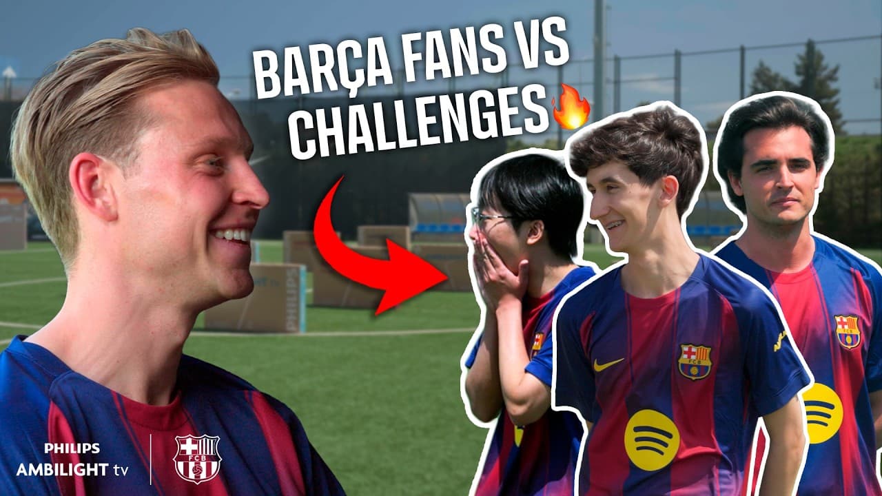 Barça Fans Take on Frenkie de Jong’s Ultimate Challenges 🔥⚽