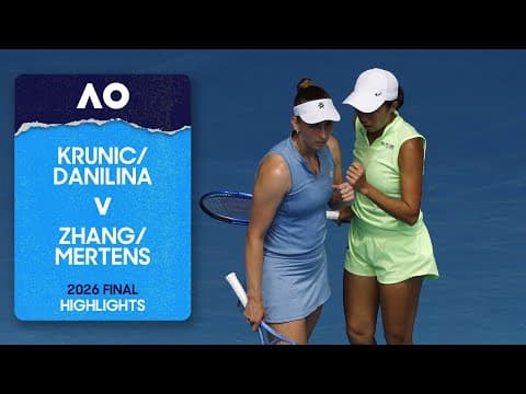 Krunic/Danilina v Zhang/Mertens Highlights | Australian Open 2026 Final