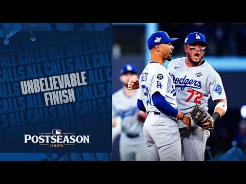 ALL CALLS: The Los Angeles Dodgers turn a CRAZY double play to end Game 6 of the World Series! 🔊