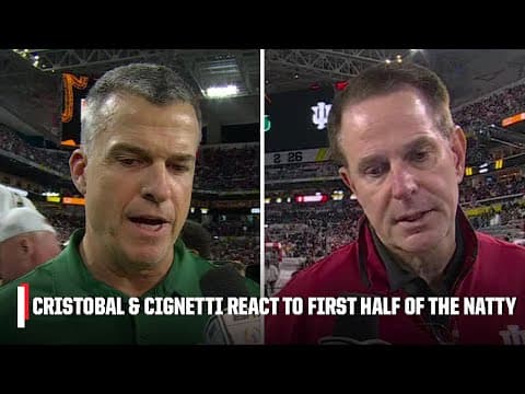 'When you cross the line YOU GOTTA CALL IT!' - Cignetti reacts to no-calls in first half | ESPN CFB