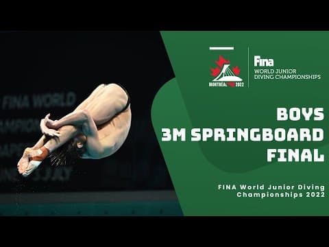 LIVE Finals: Boys 14-15 | 3m Springboard Diving | World Junior Champs 2022