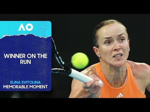 Elina Svitolina Hits a Passing Shot on the Run | Australian Open 2026 Semifinal