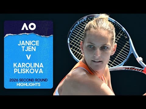 Janice Tjen v Karolina Pliskova Highlights | Australian Open 2026 Second Round