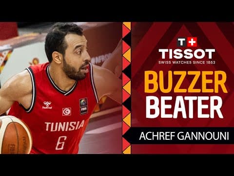Achref Gannouni hits the buzz! | 🚨 TISSOT Buzzer Beater | TUN 🇹🇳 vs MAD 🇲🇬 | FIBA AfroBasket 2025