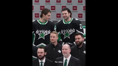 Justin Hryckowian and Mavrik Bourque can't remember the team mascot's name 😂