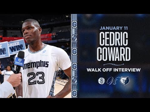 Cedric Coward Walk off Interview | Grizzlies vs. Nets