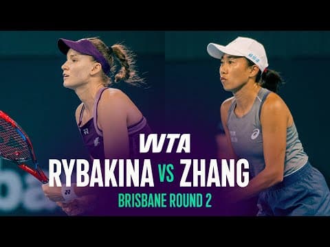 Elena Rybakina vs. Shuai Zhang | 2026 Brisbane Round 2 | WTA Match Highlights