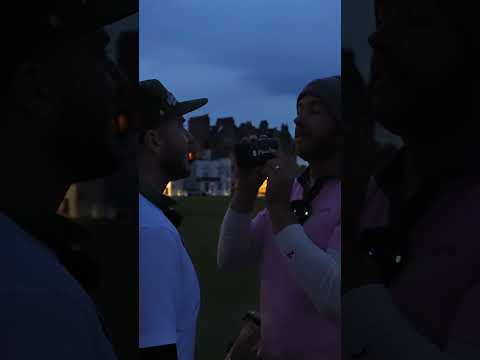 10:30pm in St Andrews andwe're the last group on 18