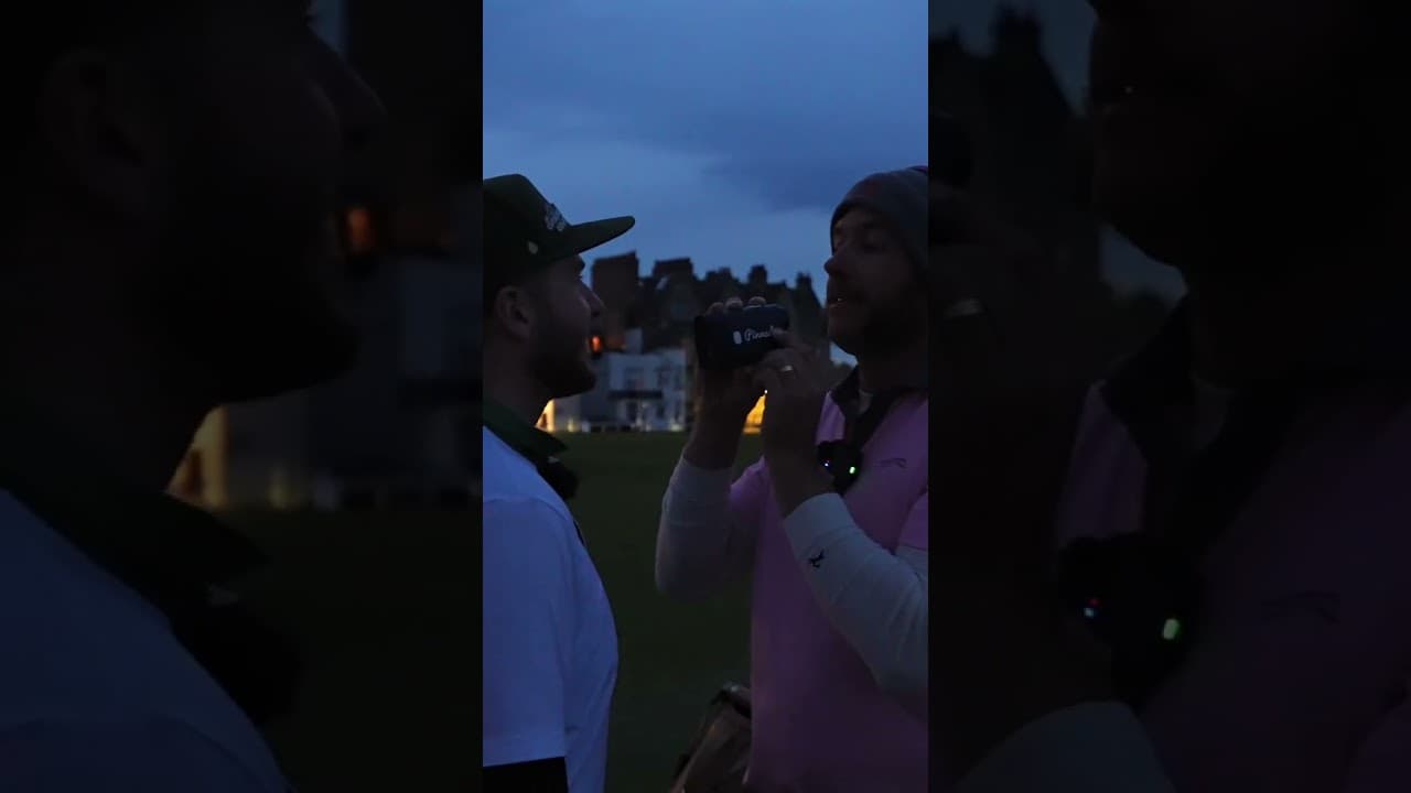 10:30pm in St Andrews andwe're the last group on 18
