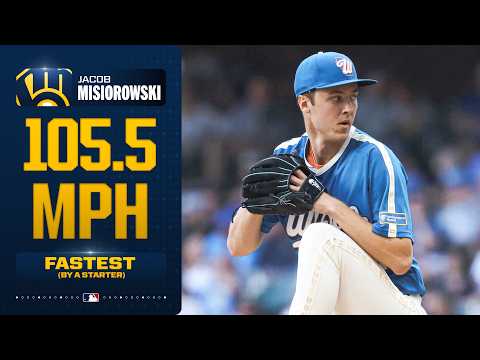 105.5 MPH! 🔥 Jacob Misiorowski throws the hardest pitch by a starter EVER | MLB Highlights