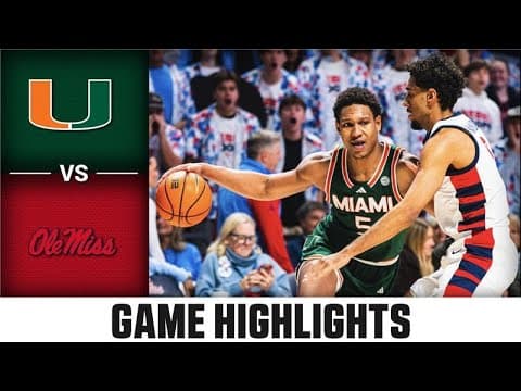 Miami vs. Ole Miss Game Highlights | 2025-26 ACC Men's Basketball