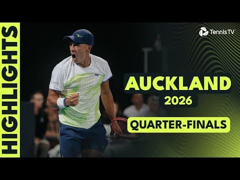 Giron Faces Darderi; Shelton vs Baez | Auckland 2026 Quarter-Final Highlights