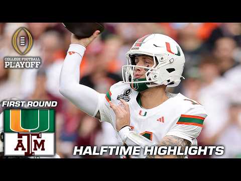 CFP First Round HALFTIME HIGHLIGHTS: Miami Hurricanes vs. Texas A&M Aggies | ESPN CFB