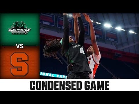 Binghamton vs. Syracuse Condensed Game | 2025-26 ACC Women's Basketball