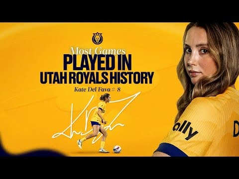 Kate Del Fava Makes History with Most Games Played for Utah Royals